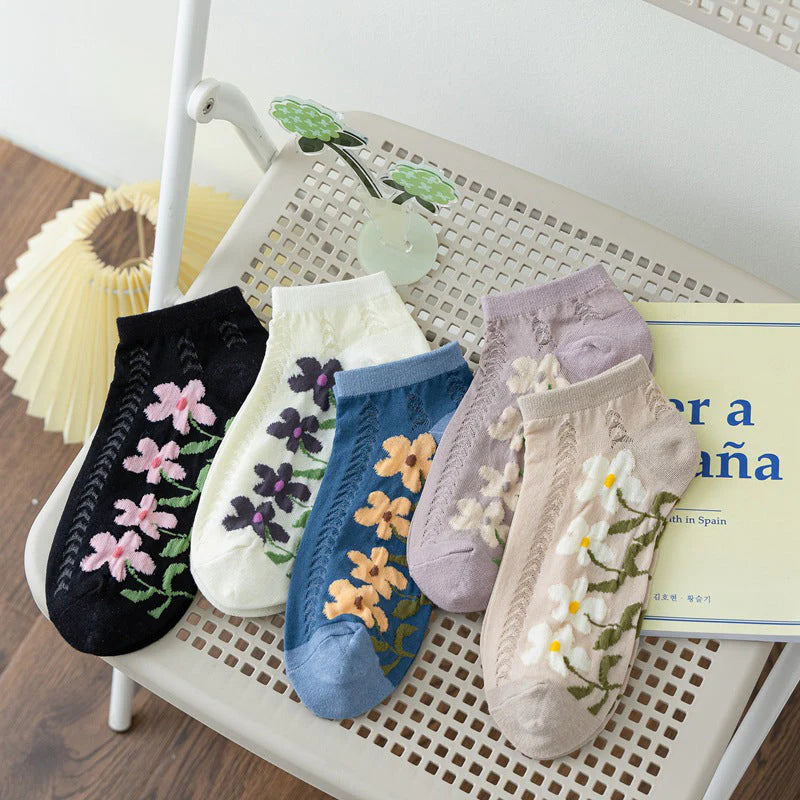 Calcetines florales casuales 🌸