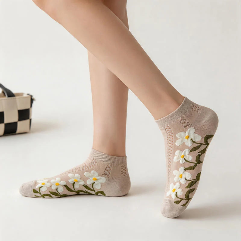 Calcetines florales casuales 🌸