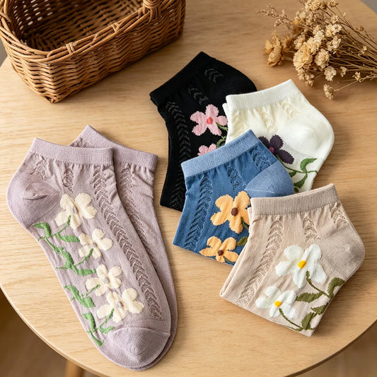 Calcetines florales casuales 🌸