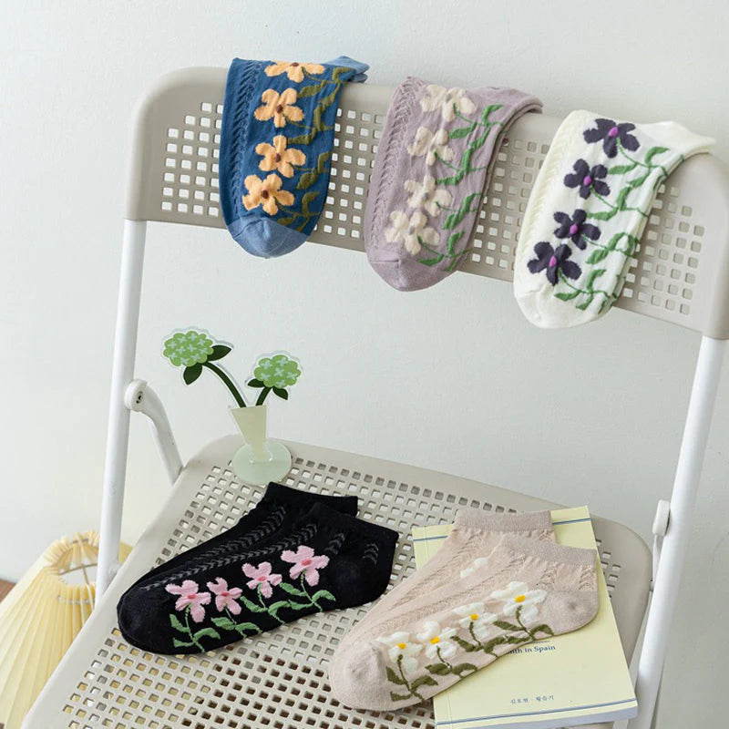 Calcetines florales casuales 🌸