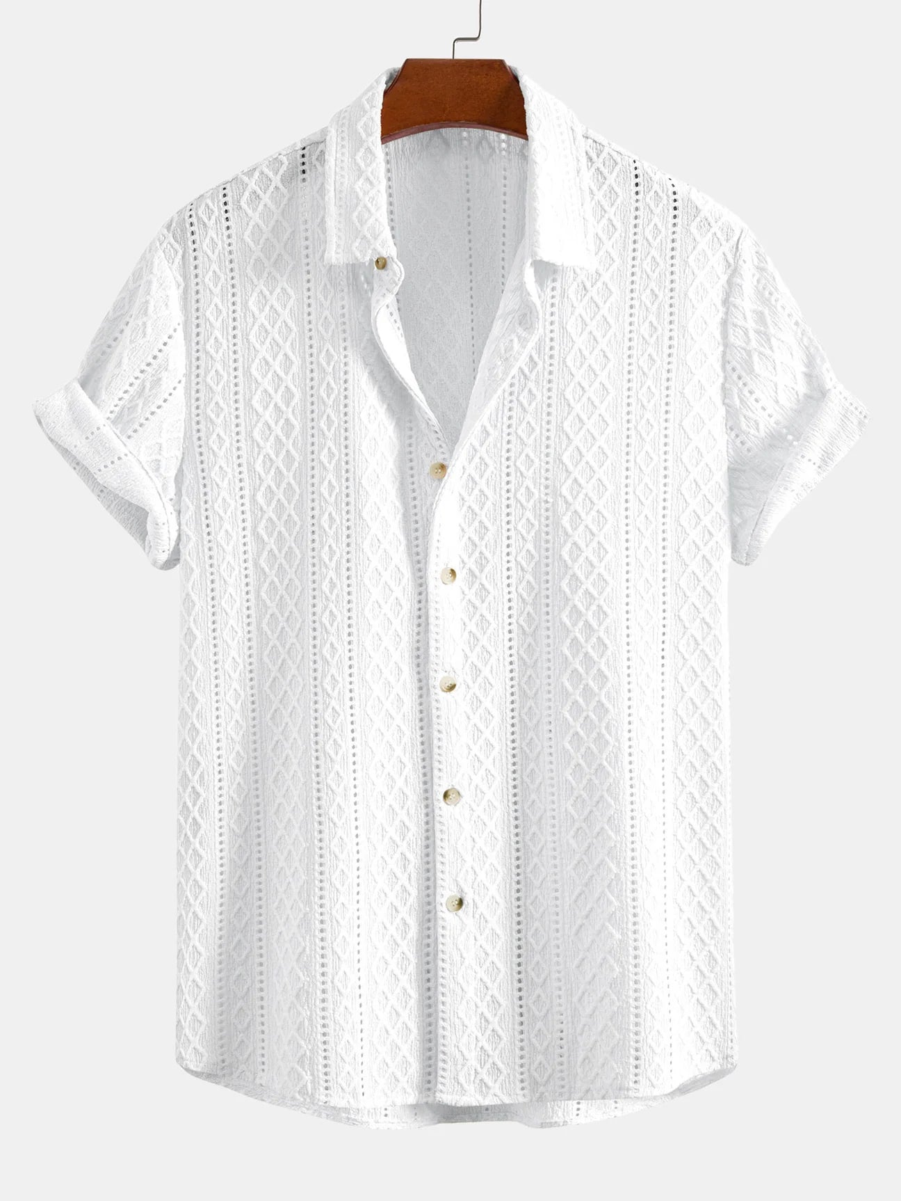 Conjunto premiun Geometrico de camisa y pantalon recto