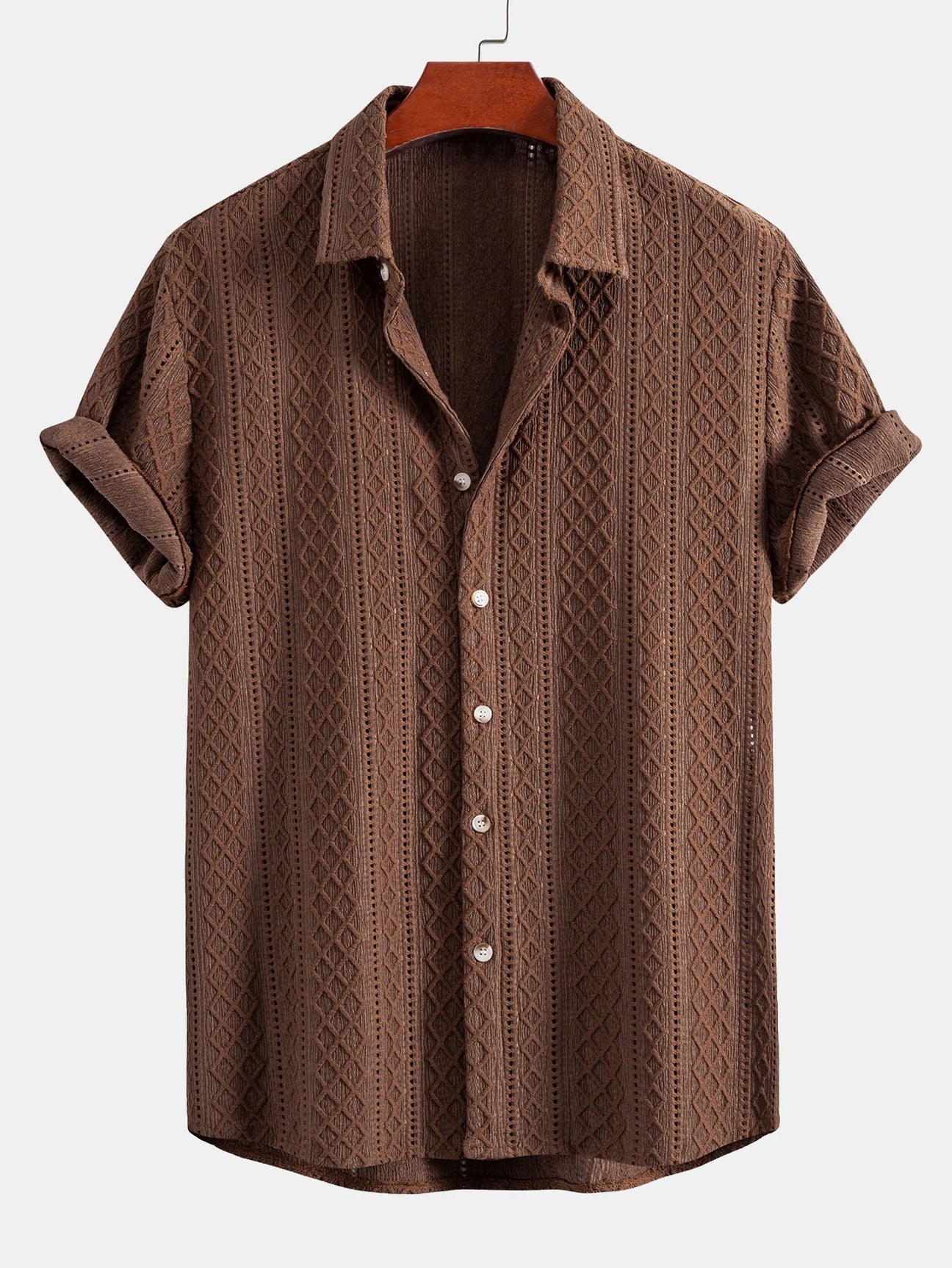 Conjunto premiun Geometrico de camisa y pantalon recto