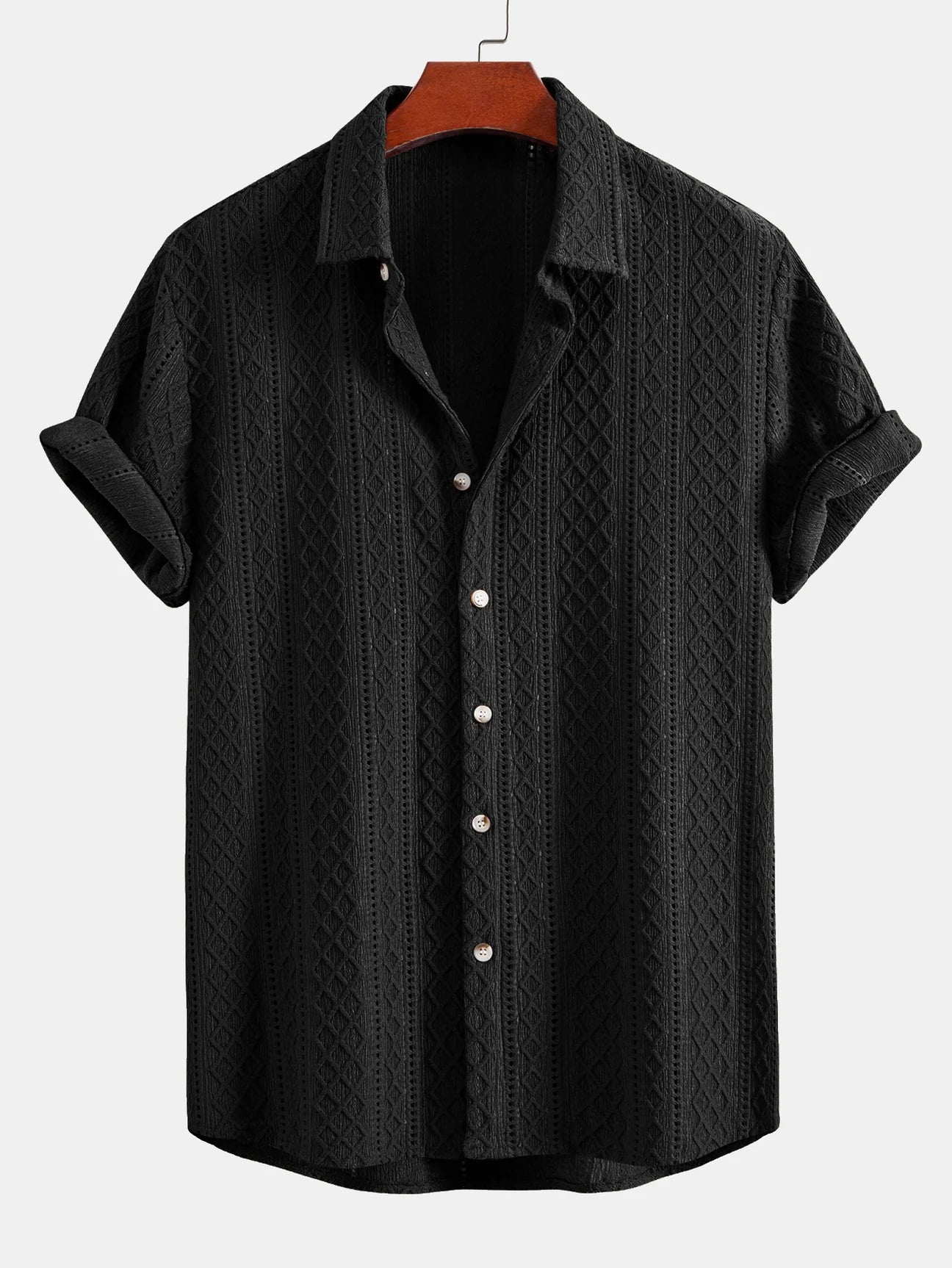 Conjunto premiun Geometrico de camisa y pantalon recto