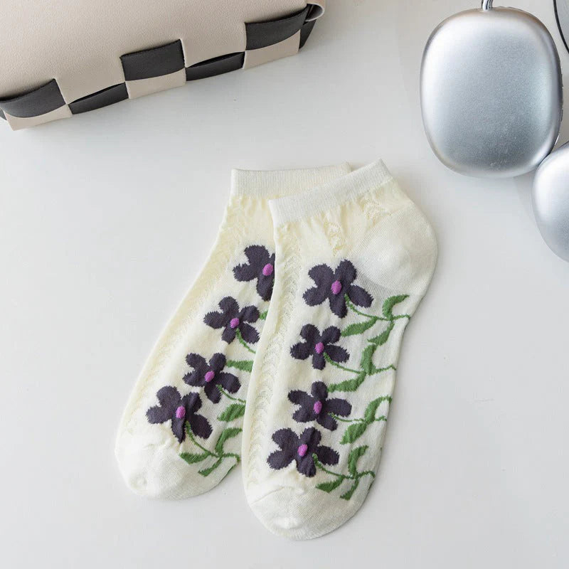 Calcetines florales casuales 🌸