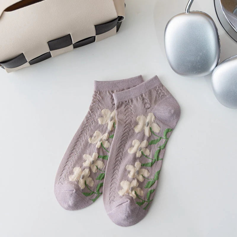 Calcetines florales casuales 🌸