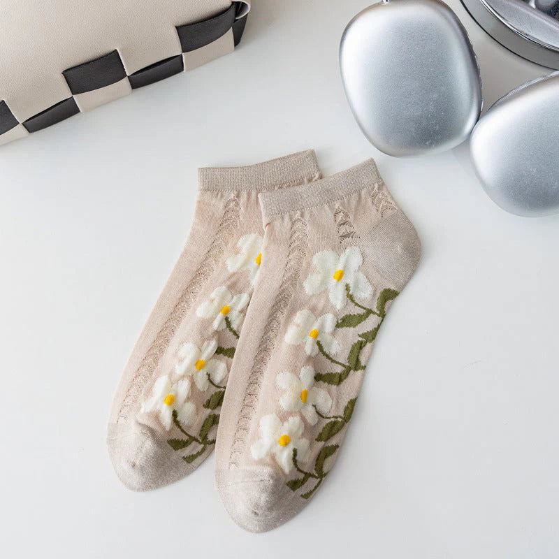 Calcetines florales casuales 🌸