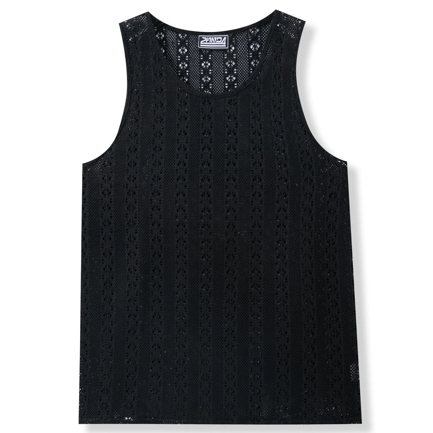 Camiseta sin mangas bordada en varios colores.