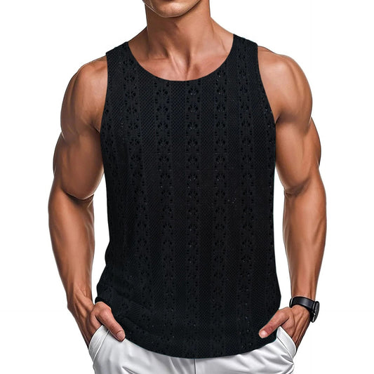 Camiseta sin mangas bordada en varios colores.